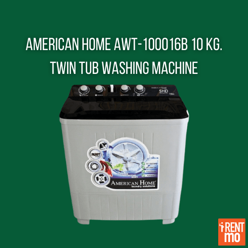 American Home AWT-100016B 10 kg. Twin Tub Washing Machine