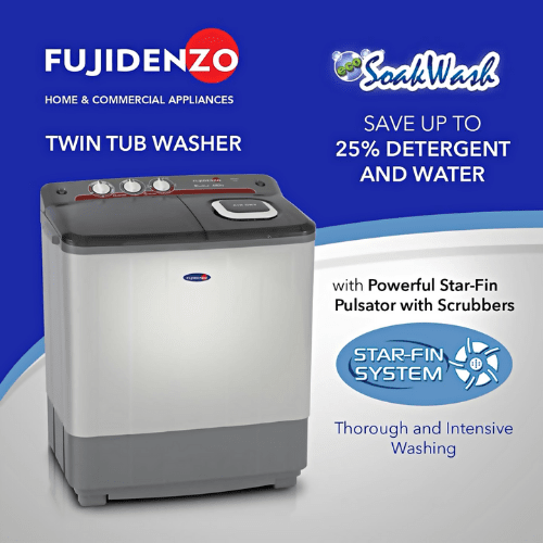Fujidenzo JWT-801 8kg. Twin Tub Washing Machine