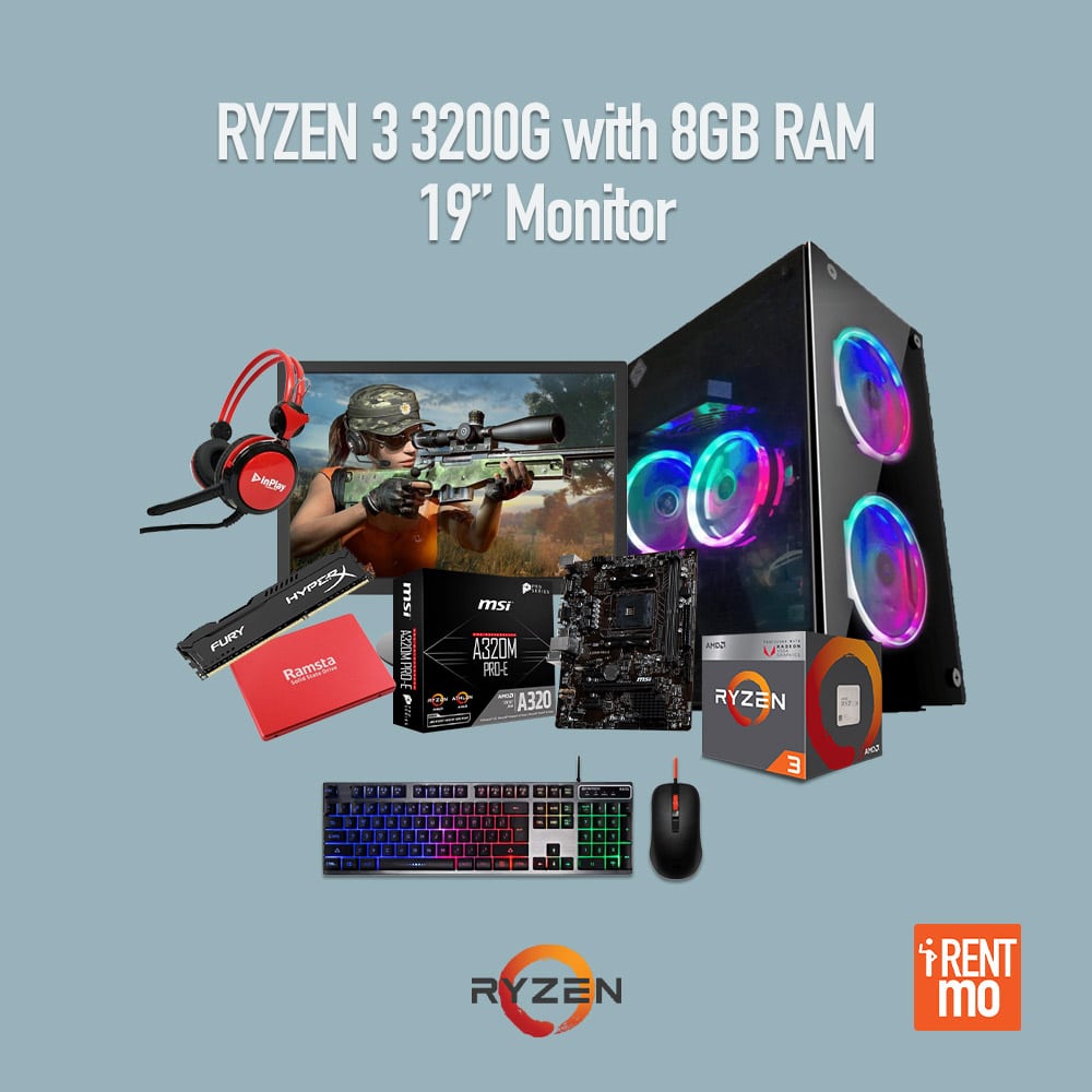 Ryzen 3 3200G Computer Package - iRentMo - Rent to Own or Installment