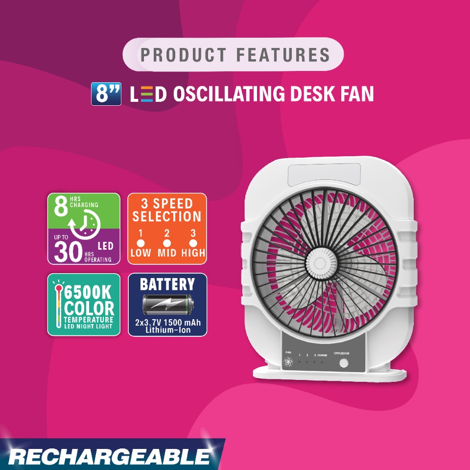 akari 8 rechargeable fan