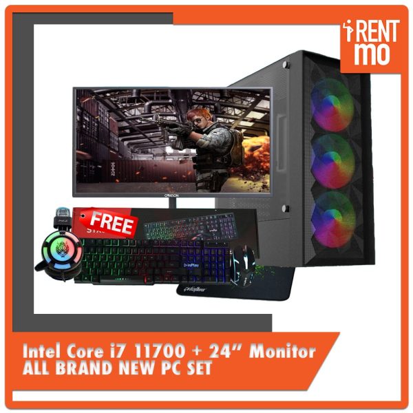 Intel Core i7-11700 with 24" Monitor All Brand New