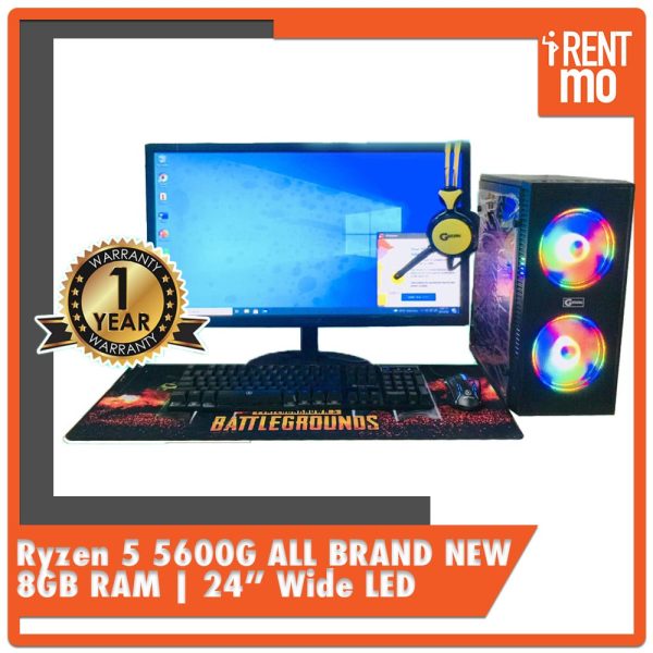 Ryzen 5 5600G with 24" Monitor All New