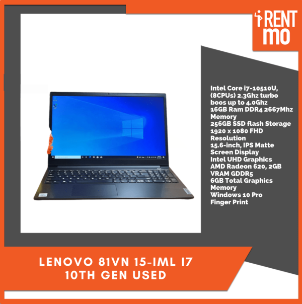 Lenovo 81VN 15-IML i7 10th gen Used