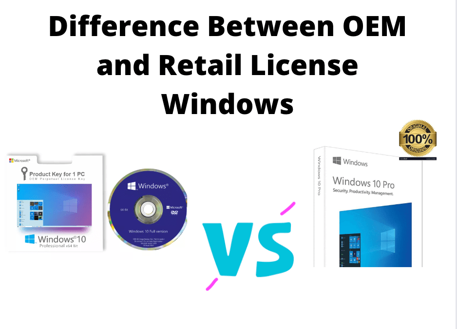 Difference Between OEM and Retail License Windows