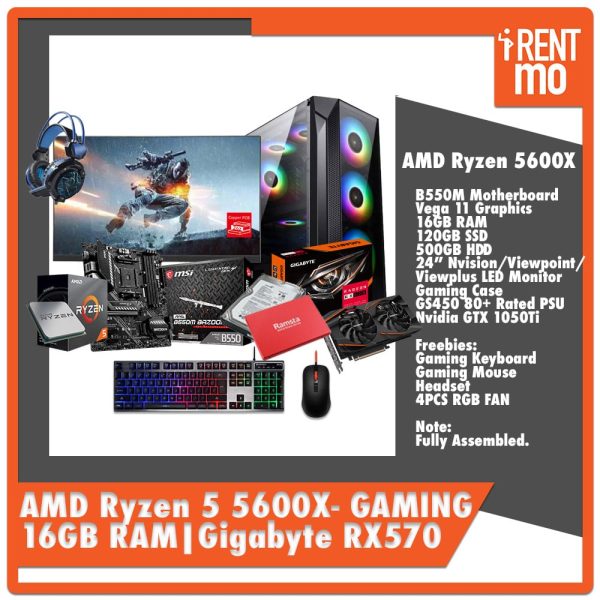 Ryzen 5 5600X Gaming PC Package with RX 570