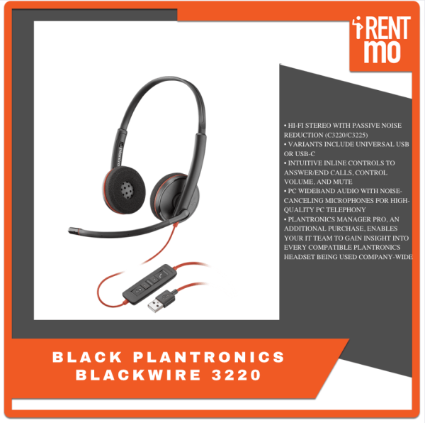 BLACK Plantronics Blackwire 3220