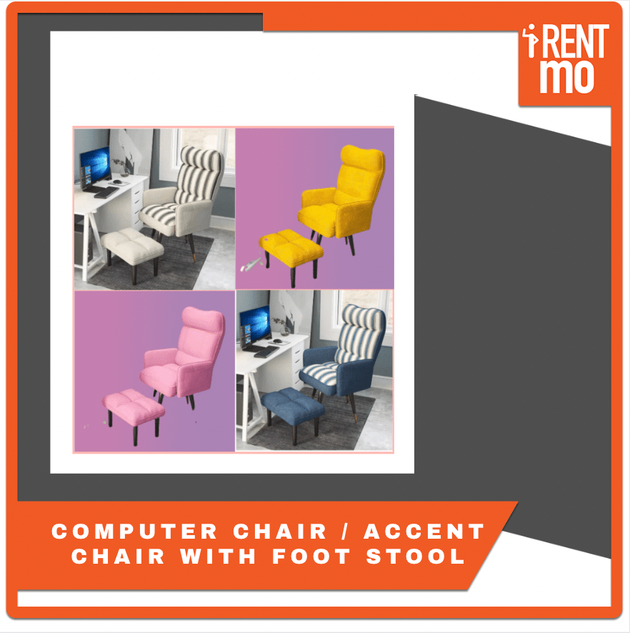 Computer Chair / Accent Chair with Foot Stool