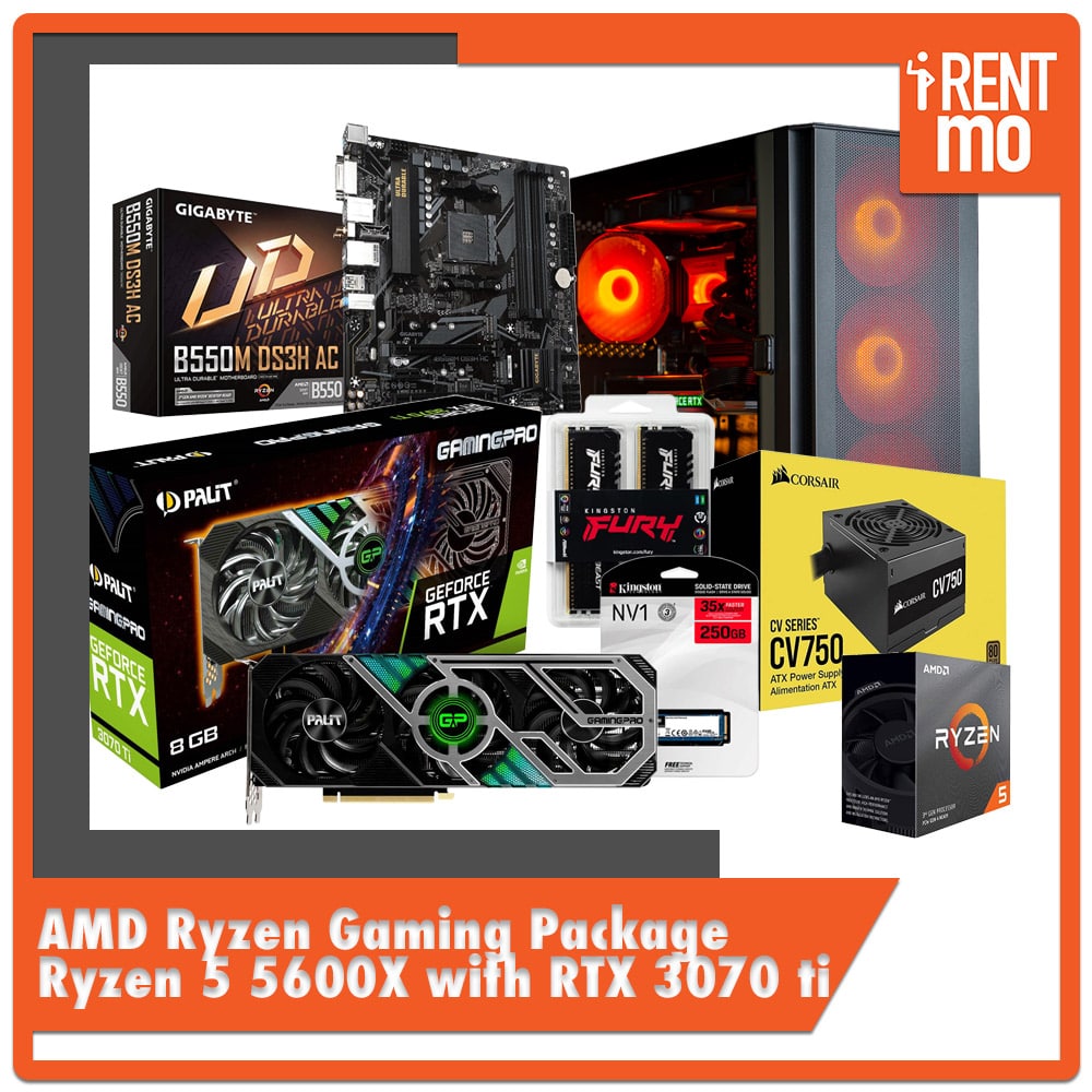 AMD Ryzen 5600X with RTX 3070 Ti Gaming PC