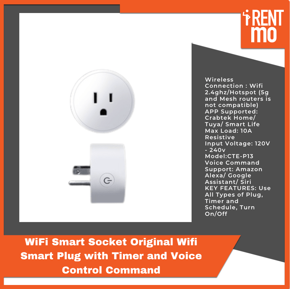 WiFi Smart Socket Original Wifi Smart Plug with Timer and Voice Control Command